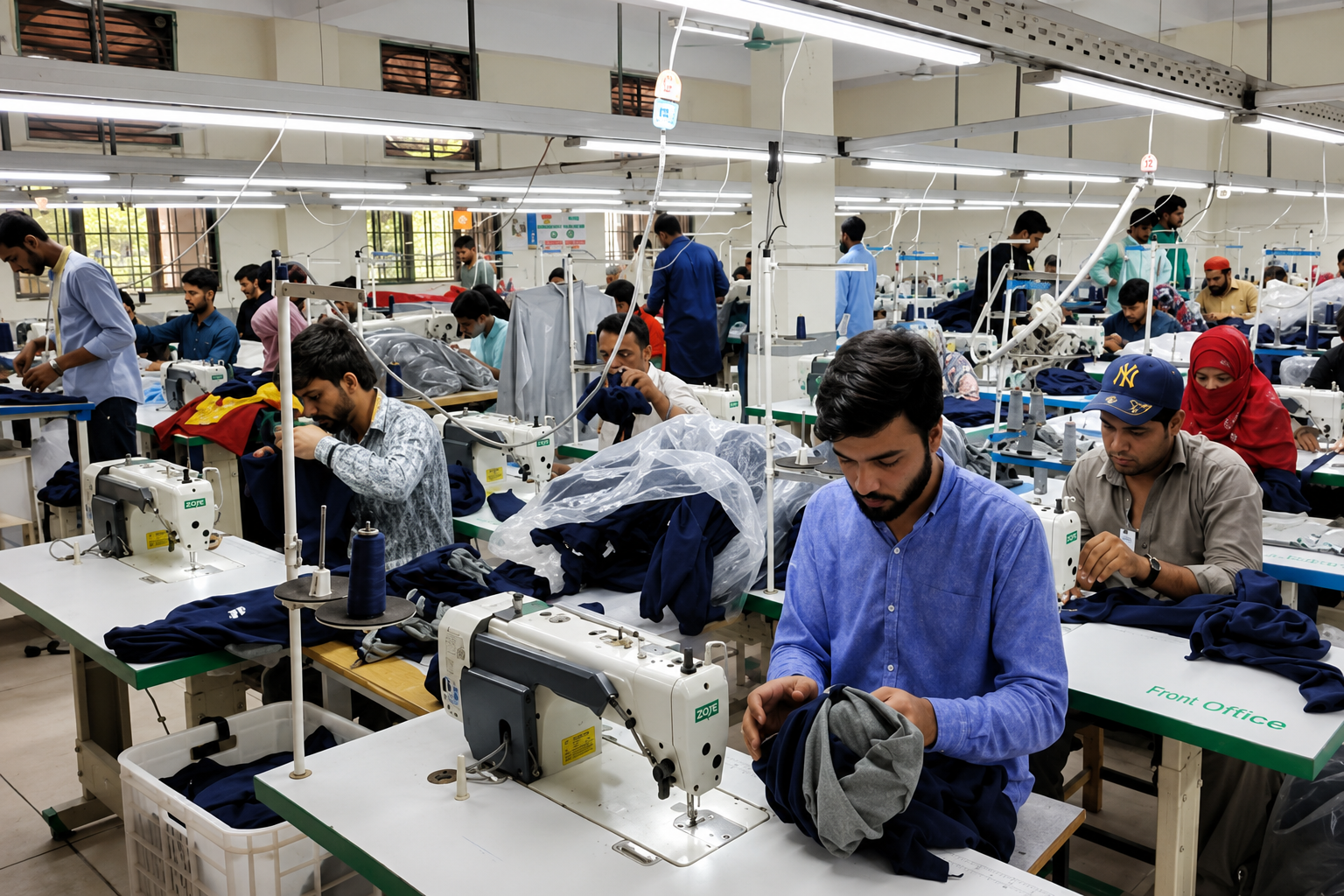 Custom Sportswear Manufacturing Facility and Quality Control