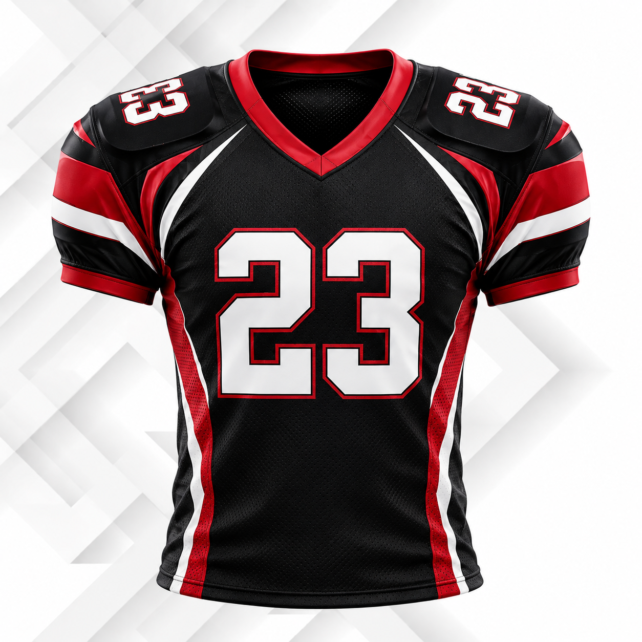 Custom Black and Red Football Jersey
