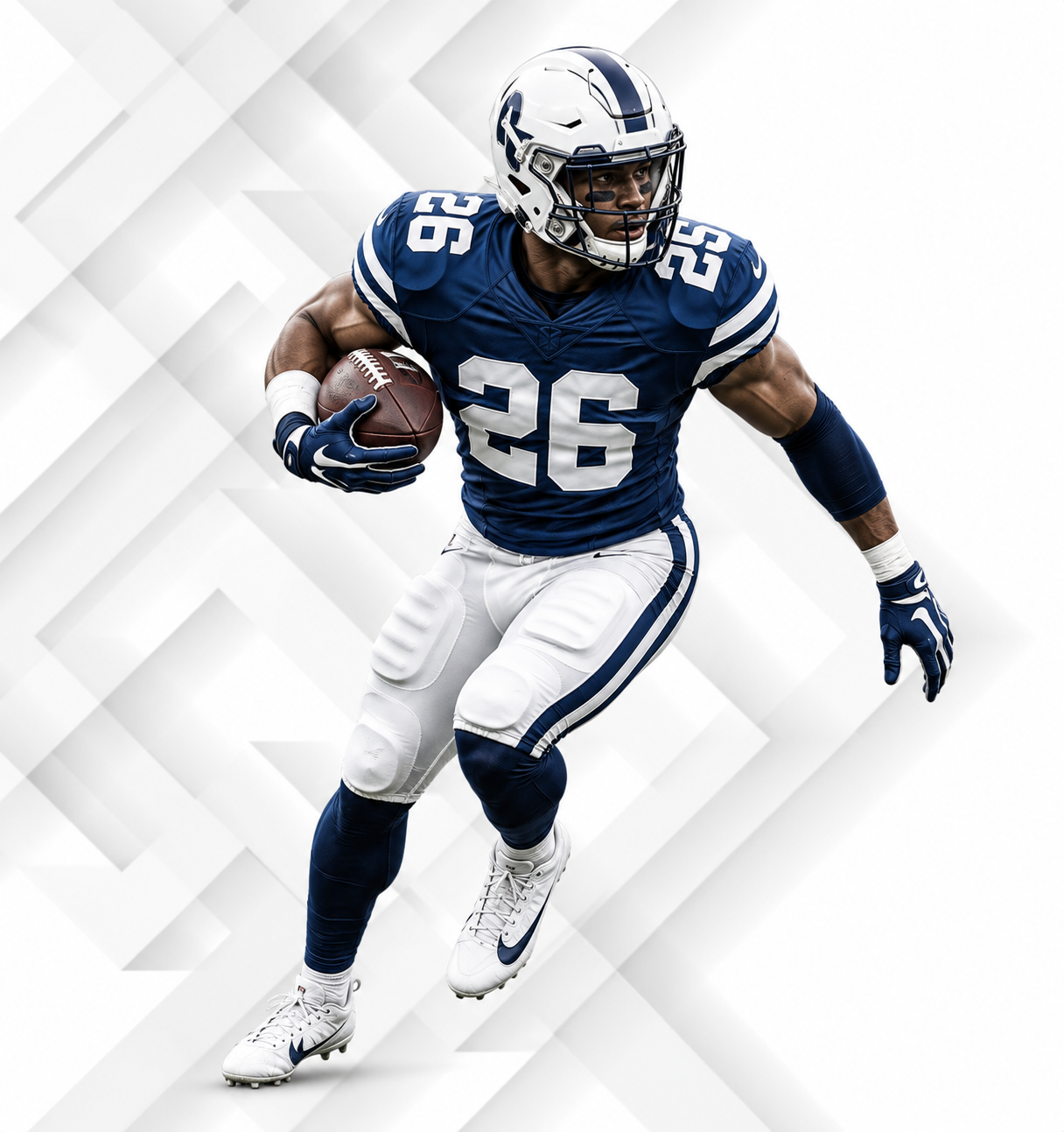 Navy and White Football Uniform