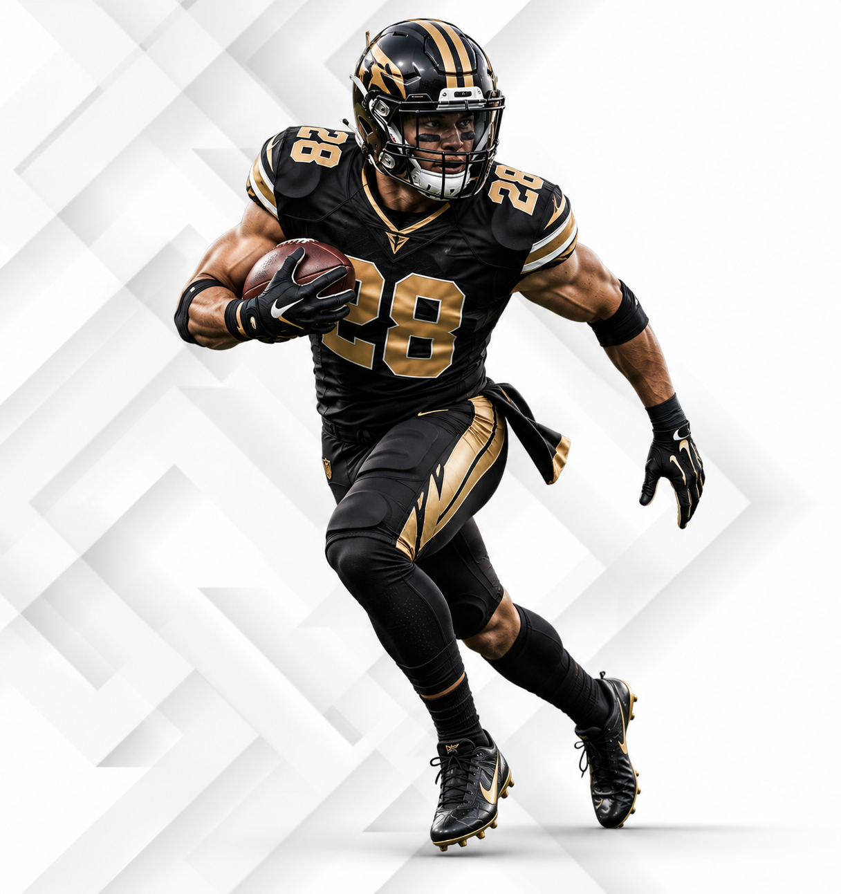 Elite Black and Gold Football Uniform