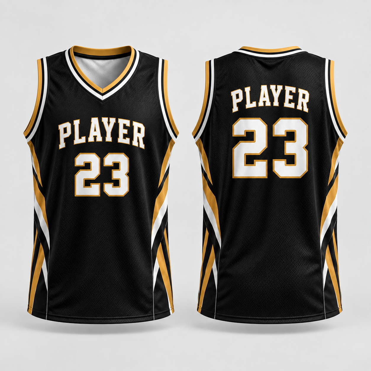 Black and Gold Basketball Jersey