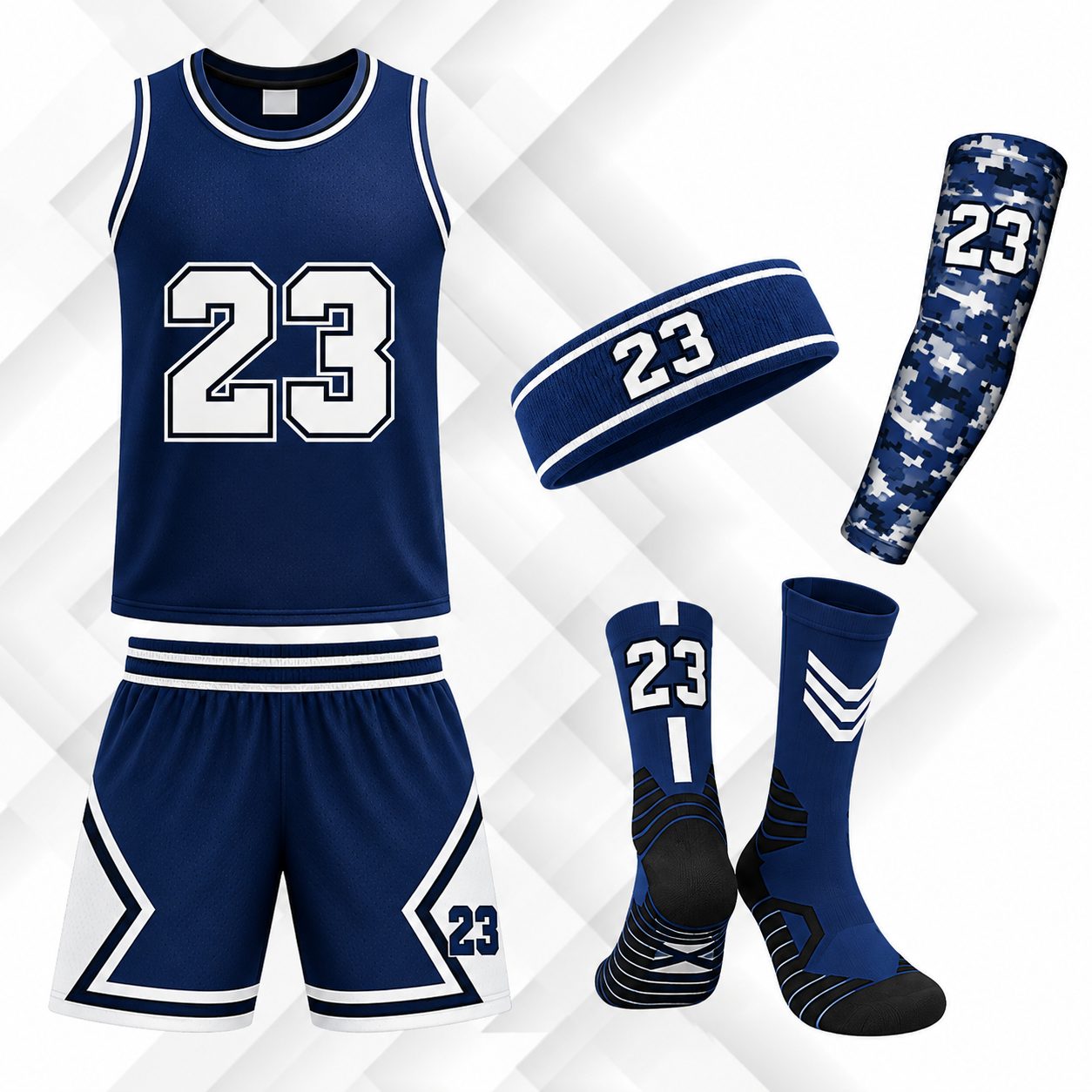 Ultimate Navy Basketball Accessory Set