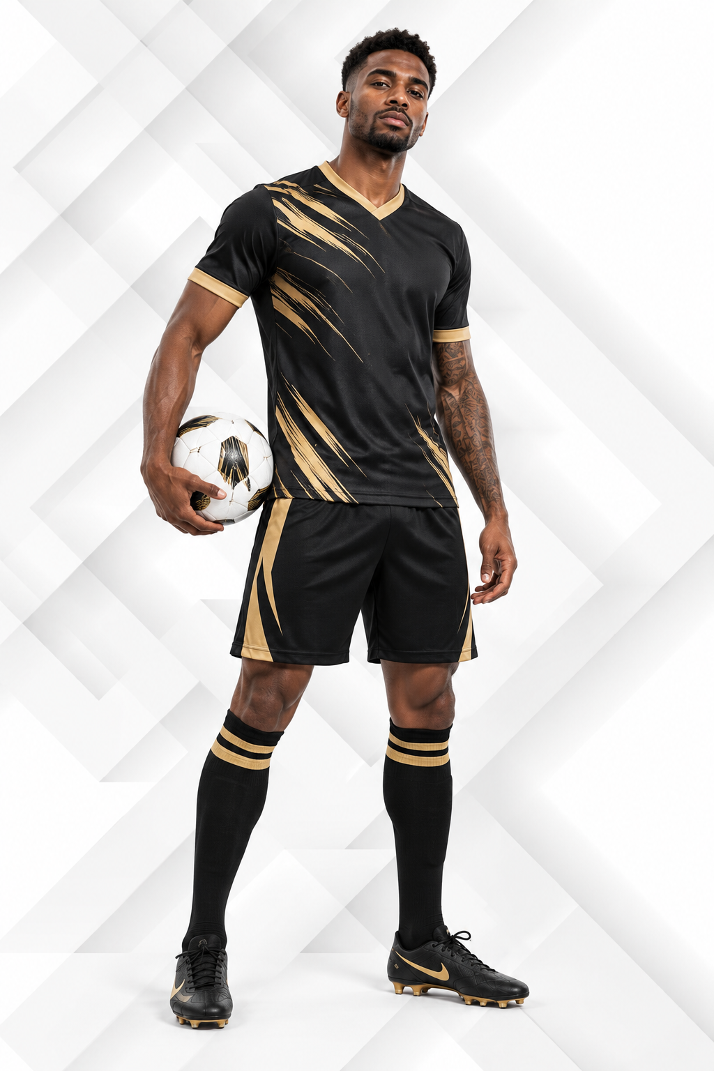 Green and White Soccer Kit