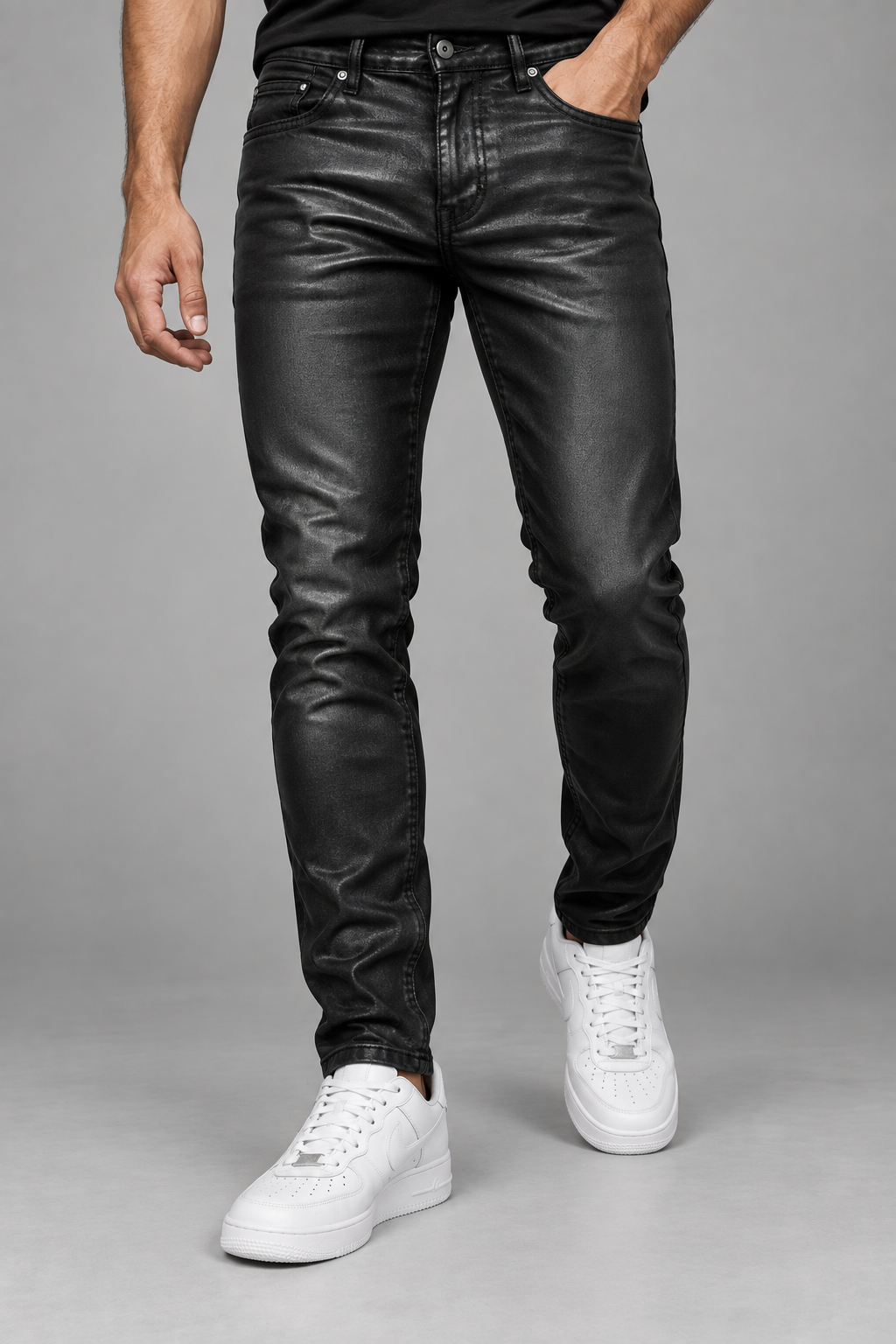 Black Coated Denim