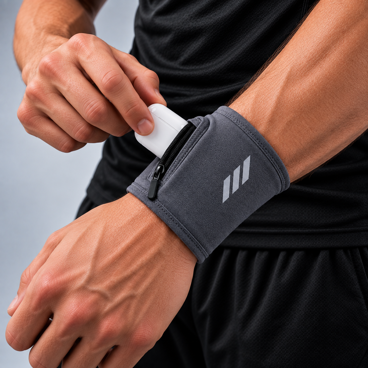 Zippered Pocket Wristband