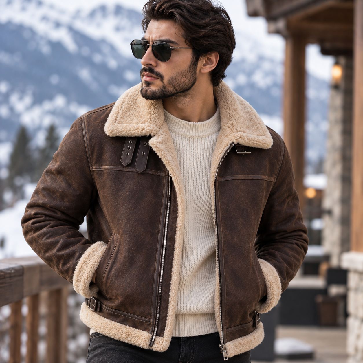 Shearling Aviator Jacket