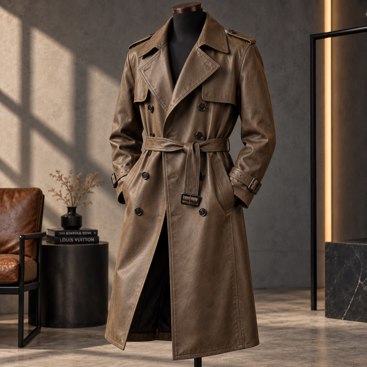 Leather Trench Coat