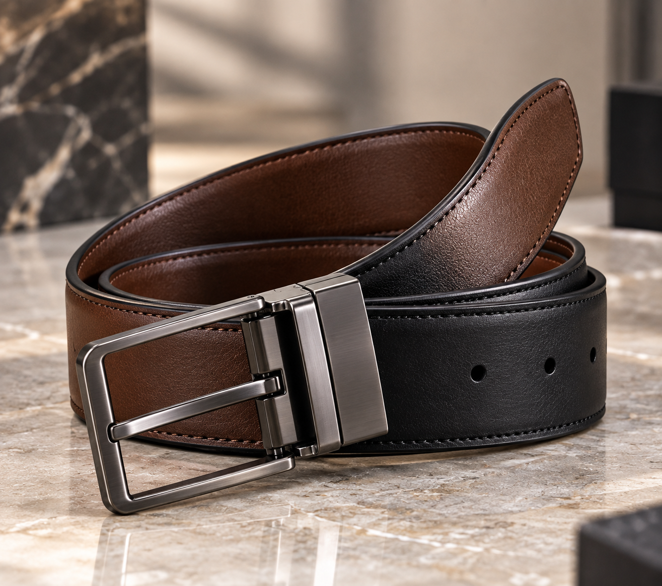 Reversible Leather Belt