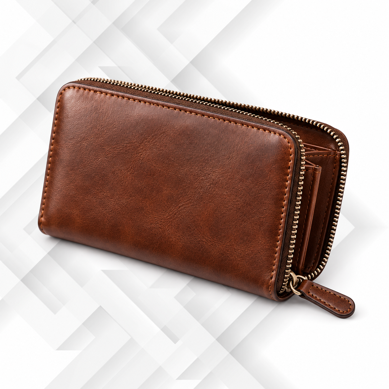 Zip Leather Wallet