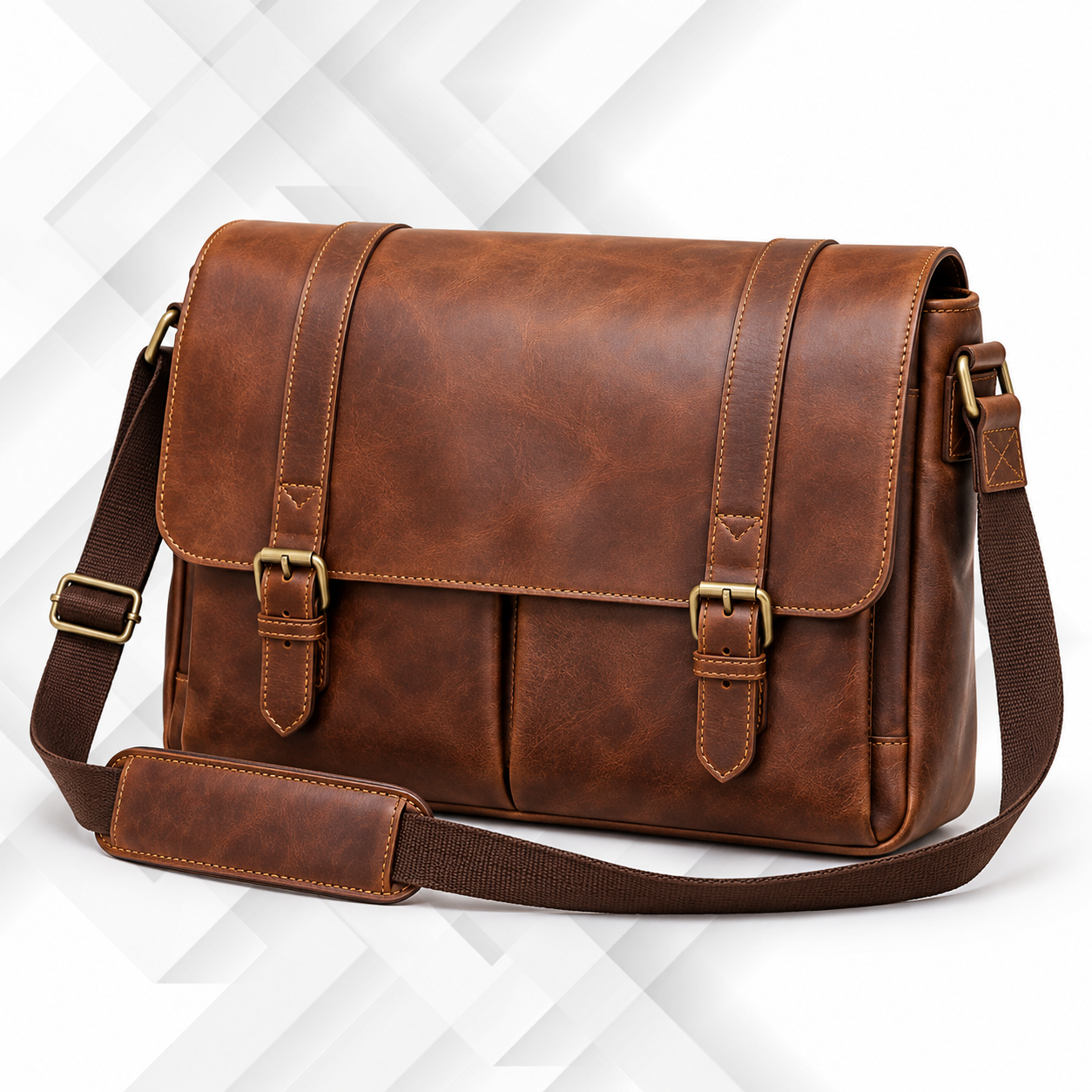 Leather Messenger Bag